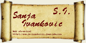 Sanja Ivanković vizit kartica